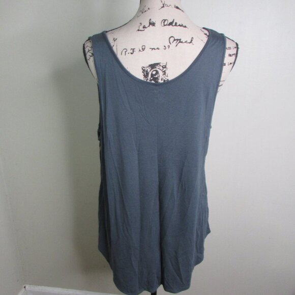 A.N.A. Sleeveless Blouse XL Animal Print Black Brown Gray - Picture 7 of 8